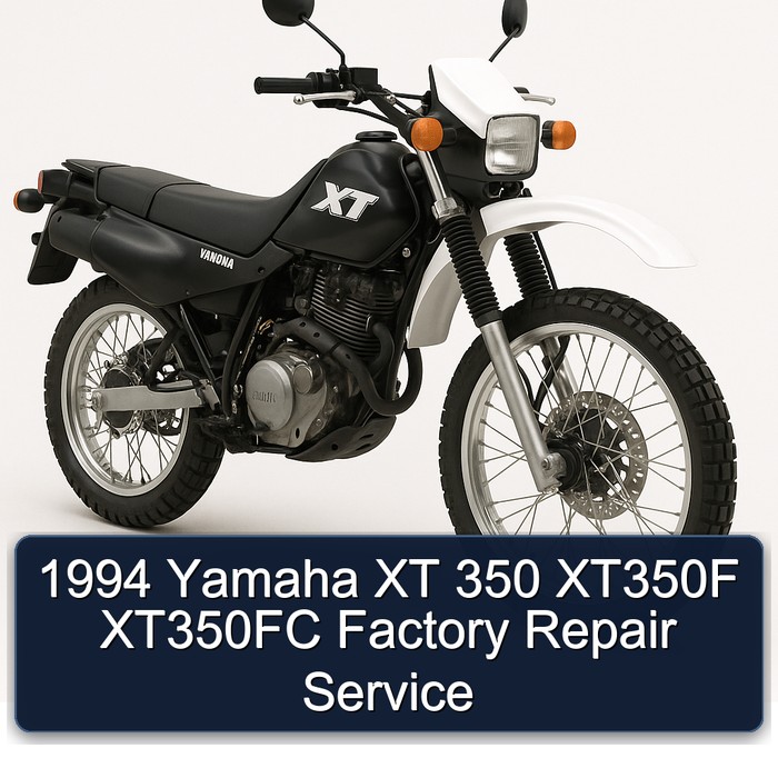 1994 Yamaha XT 350 XT350F XT350FC Factory Repair Service