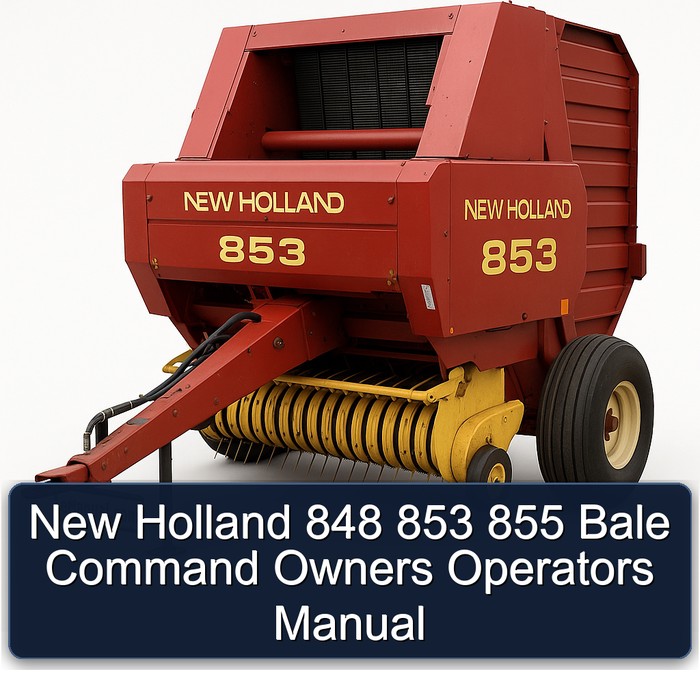 New Holland 848 853 855 Bale Command Owners Operators Manual