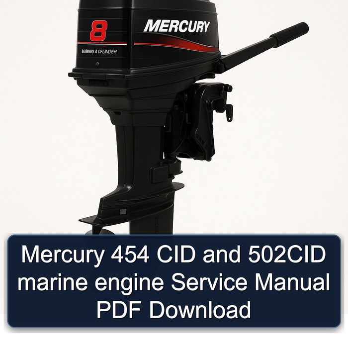 Mercury 454 CID and 502CID marine engine Service Manual PDF Download