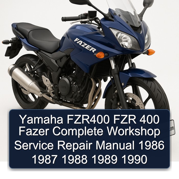 Yamaha FZR400 FZR 400 Fazer Manual completo de servicio y reparación del taller 1986 1987 1988 1989 1990