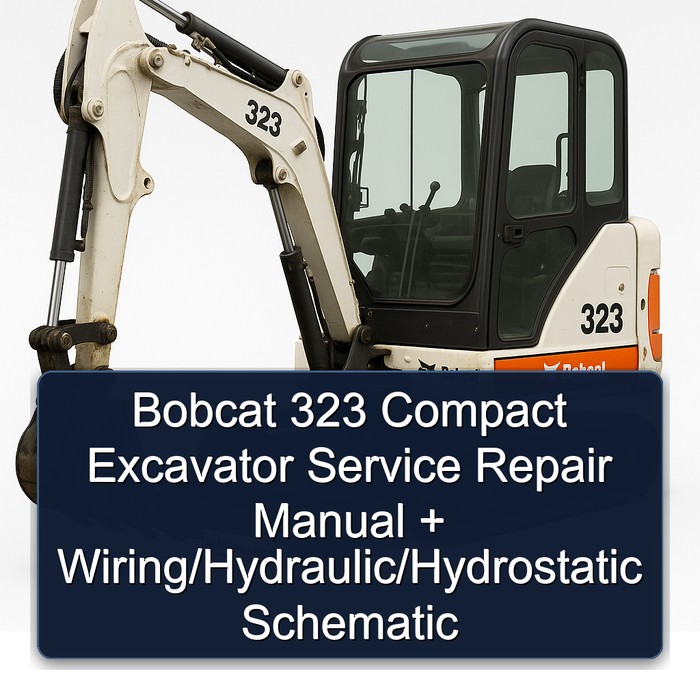 Bobcat 323 Compact Excavator Service Repair Manual + Wiring/Hydraulic/Hydrostatic Schematic