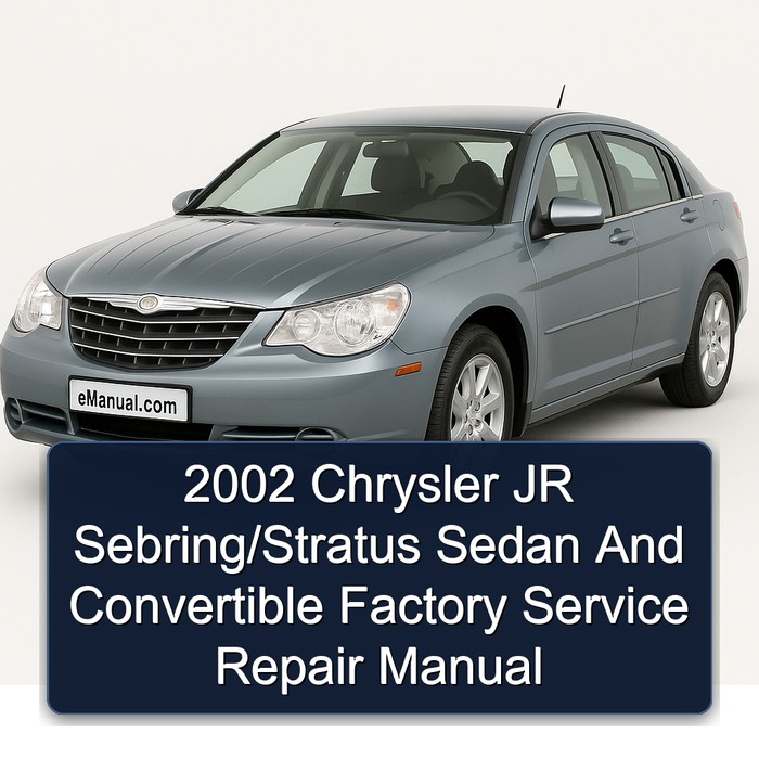 2002 Chrysler JR Sebring/Stratus Sedan And Convertible Factory Manual de servicio y reparación
