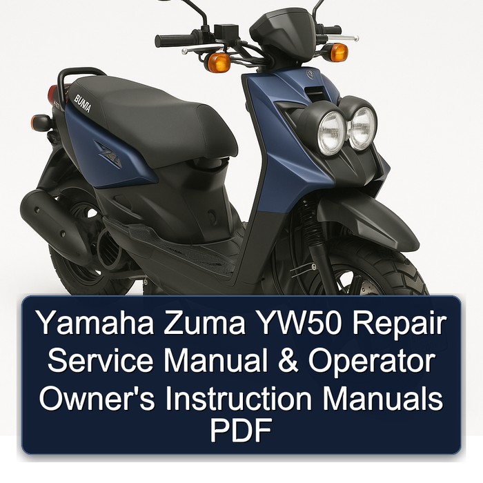 Yamaha Zuma YW50 Repair Service Manual & Operator Owner's Instruction Manuals PDF