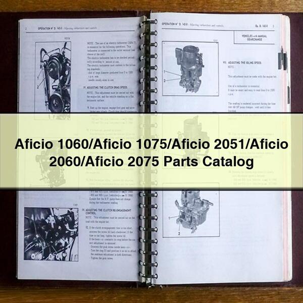Aficio 1060/Aficio 1075/Aficio 2051/Aficio 2060/Aficio 2075 Parts Catalog