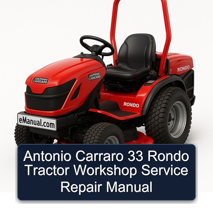 Antonio Carraro 33 Rondo Werkstatt-Handbuch
