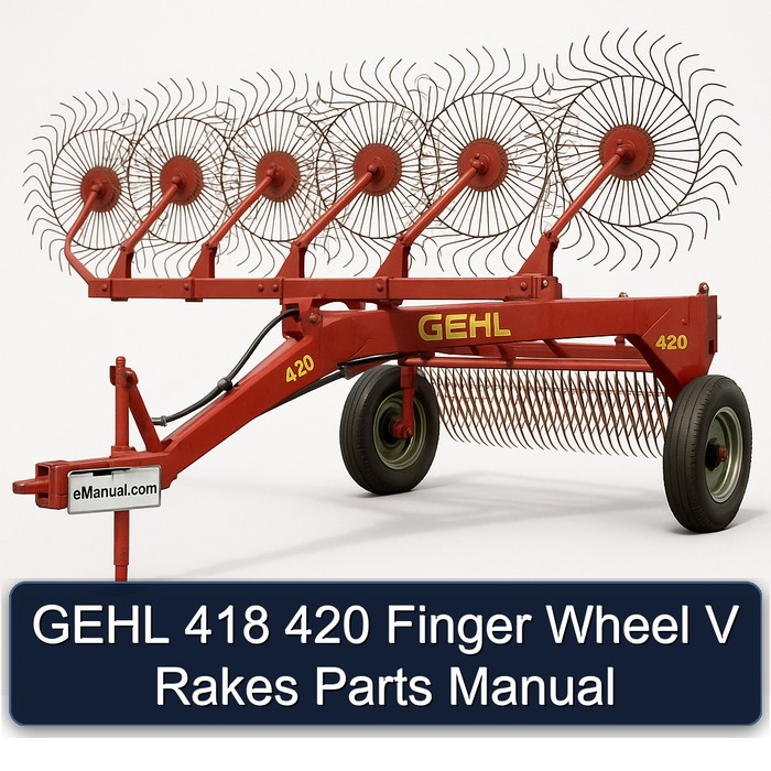 Manual de Partes para Rastrillos de Ruedas de Dedos GEHL 418 420 V