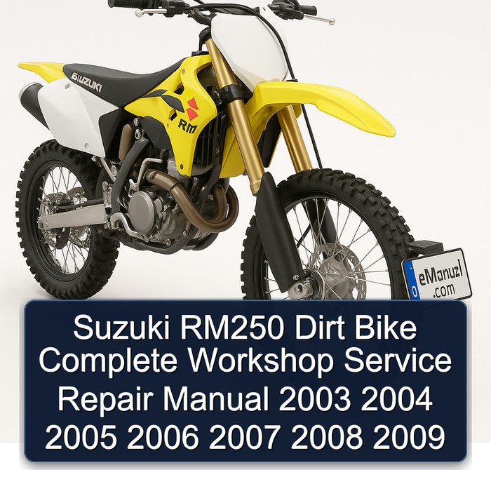 Suzuki RM250 Dirt Bike Complete Workshop Service Repair Manual 2003 2004 2005 2006 2007 2008 2009