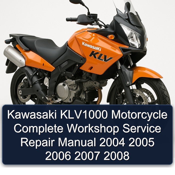 Kawasaki KLV1000 Motorcycle Manual completo de servicio y reparación del taller 2004 2005 2006 2007 2008