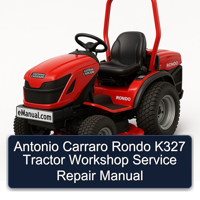 Manual de Servicio y Reparación del Tractor Antonio Carraro Rondo K327