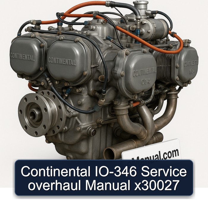 Continental IO-346 Service overhaul Manual x30027 