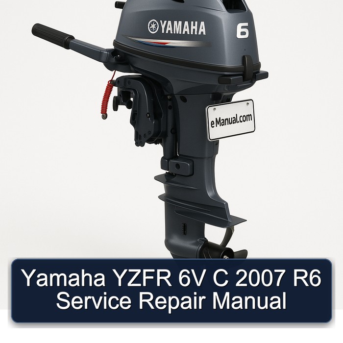 Yamaha YZFR 6V C 2007 R6 Service Repair Manual