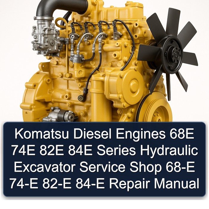Komatsu Diesel Engines 68E 74E 82E 84E Series Hydraulic Excavator Service Shop 68-E 74-E 82-E 84-E Repair Manual 