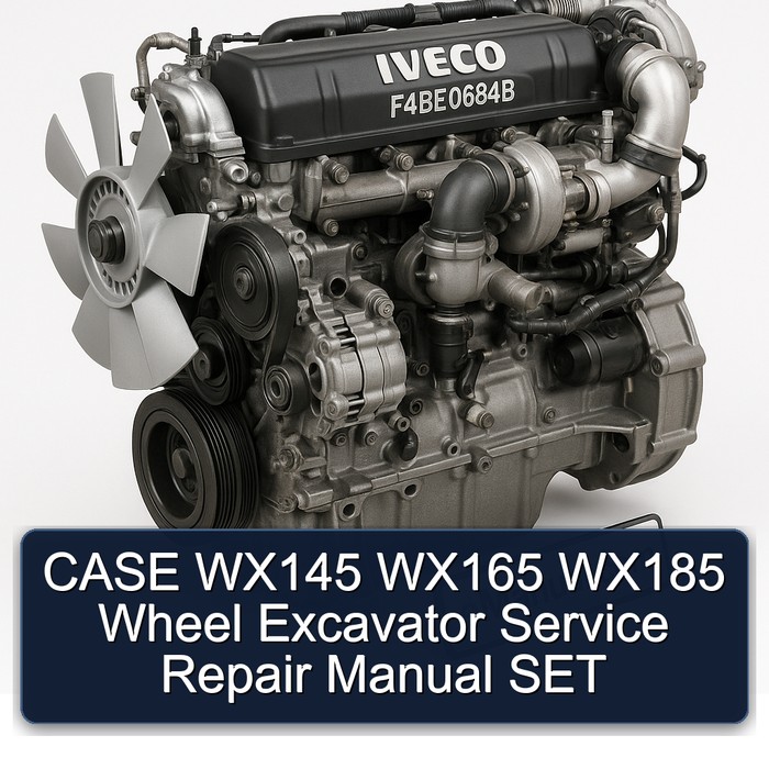 CASE WX145 WX165 WX185 Wheel Excavator Service Repair Manual SET