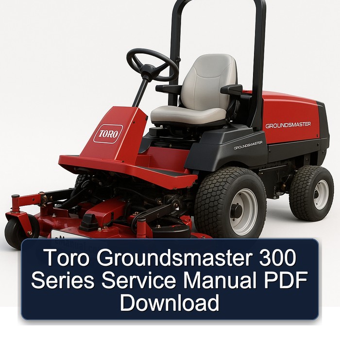 Toro Groundsmaster 300 Series Service Manual PDF Download