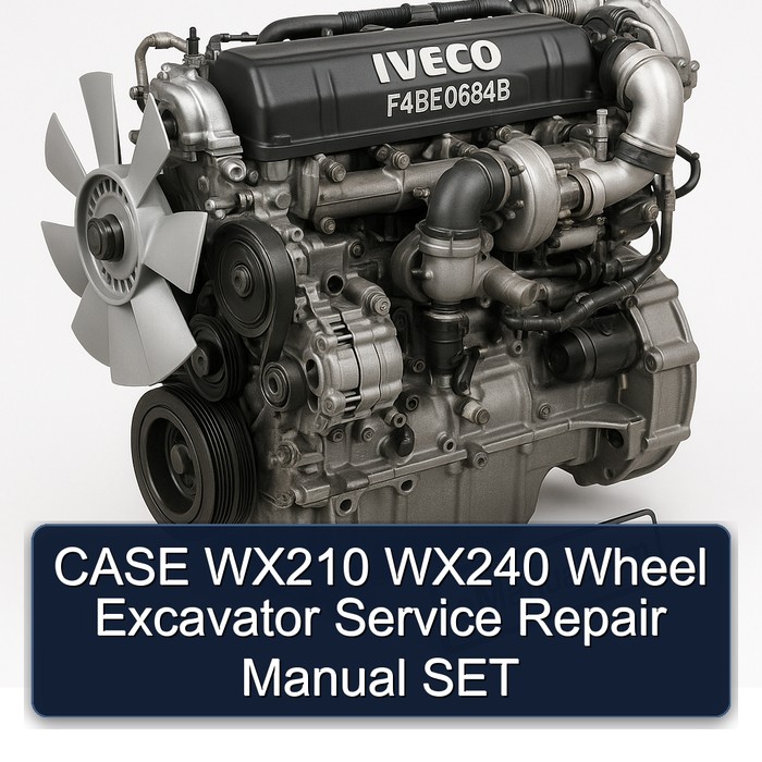 CASE WX210 WX240 Wheel Excavator Service Repair Manual SET