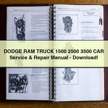 Dodge RAM Truck 1500 2500 3500 Car Workshop Service Repair Manual PDF Download