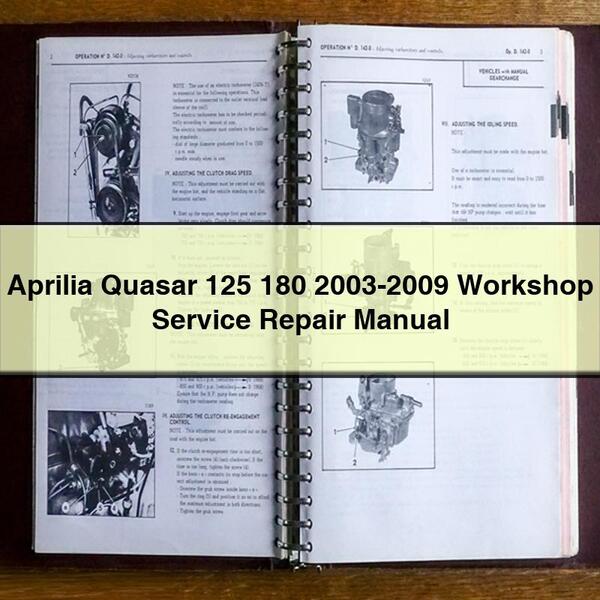 Aprilia Quasar 125 180 2003-2009 Workshop Service Repair Manual
