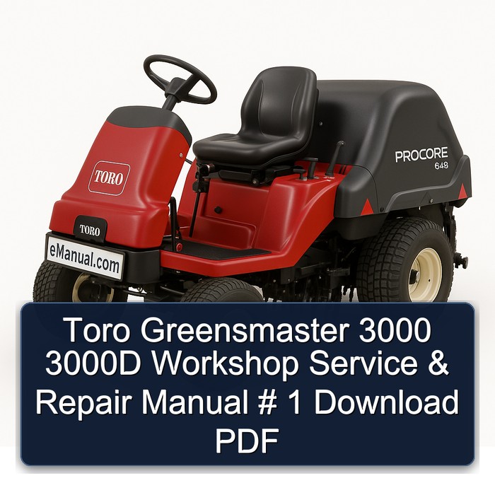 Manual de Servicio y Reparación Toro Greensmaster 3000 3000D