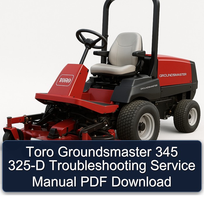 Toro Groundsmaster 345 325-D: Fehlerbehebungshandbuch (PDF)