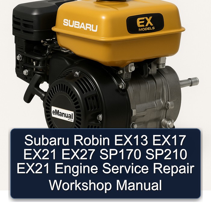 Subaru Robin EX13 EX17 EX21 EX27 SP170 SP210 EX21 Engine Service Repair Workshop Manual 