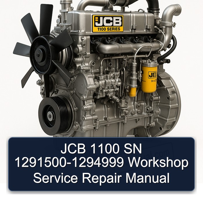 JCB 1100 SN 1291500-1294999 Workshop Service Repair Manual 