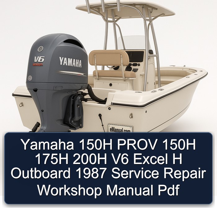 Yamaha 150H PROV 150H 175H 200H V6 Excel H Outboard 1987 Service Repair Workshop Manual  Pdf