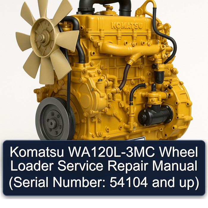 Manual de Servicio y Reparación - Cargadora de Ruedas Komatsu WA120L-3MC (Serie 54104 en adelante)