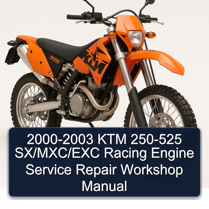 2000-2003 KTM 250-525 SX/MXC/EXC Racing Engine Service Repair Workshop Manual