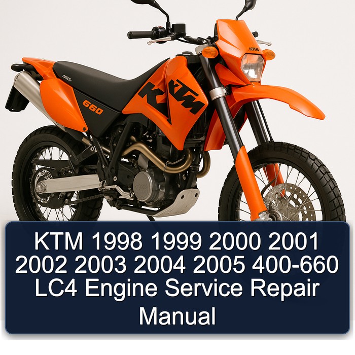 KTM 1998 1999 2000 2001 2002 2003 2004 2005 400-660 LC4 Engine Manual de servicio y reparación