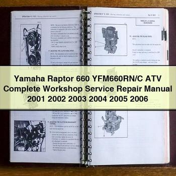 Yamaha Raptor 660 YFM660RN/C ATV Workshop Service Repair Manual PDF Download
