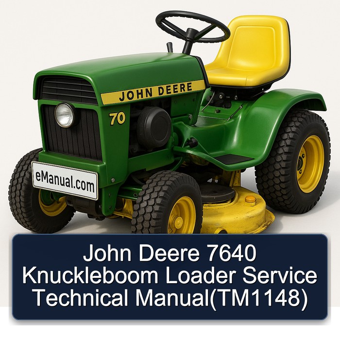 John Deere 7640 Knuckleboom Loader Service Technical Manual(TM1148)