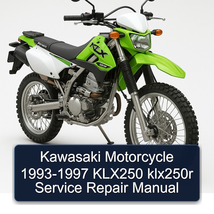Kawasaki Motorcycle 1993-1997 KLX250 klx250r Service Repair Manual