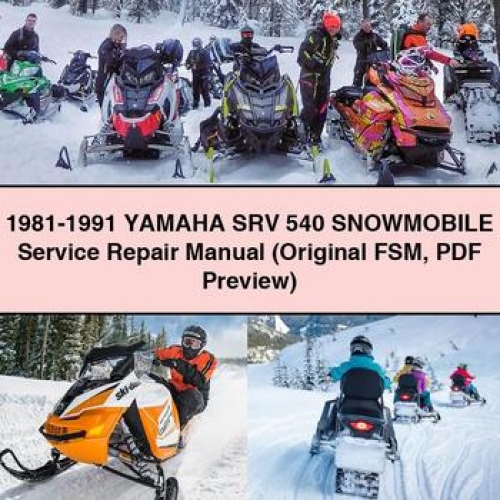 Yamaha SRV 540 Werkstatt-Handbuch 1981-1991 (Original FSM PDF Vorschau) Download