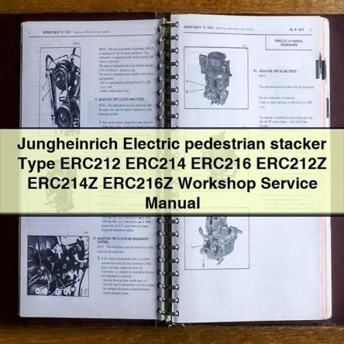 Jungheinrich Electric Pedestrian Stacker Type ERC212, ERC214, ERC216 Workshop Service Manual PDF