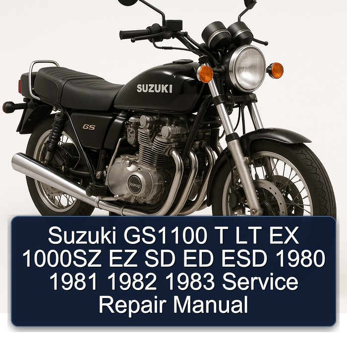 Suzuki GS1100 T LT EX 1000SZ EZ SD ED ESD 1980 1981 1982 1983 Manual de servicio y reparación