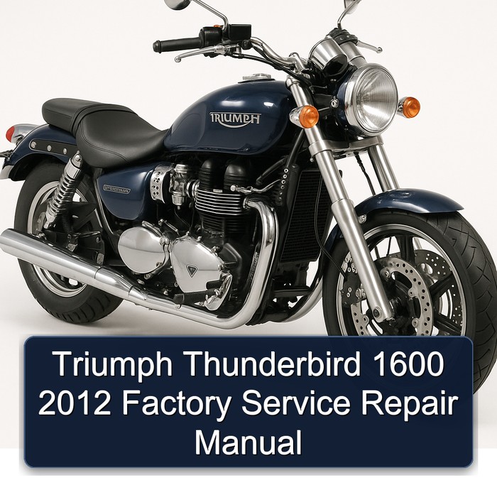 Triumph Thunderbird 1600 2012 Factory Manual de servicio y reparación
