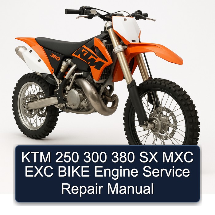 KTM 250 300 380 SX MXC EXC BIKE Engine Service Repair Manual