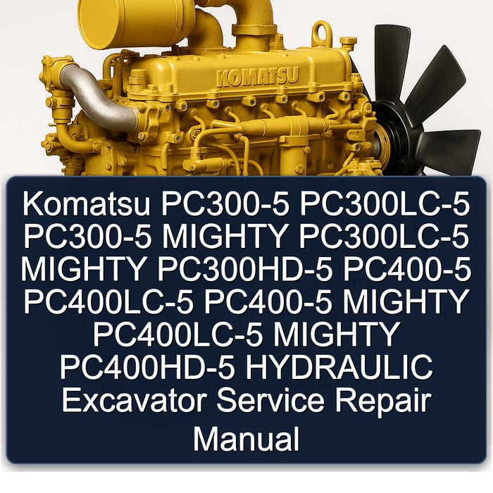 Komatsu PC300-5 PC300LC-5 PC300-5 MIGHTY PC300LC-5 MIGHTY PC300HD-5 PC400-5 PC400LC-5 PC400-5 MIGHTY PC400LC-5 MIGHTY PC400HD-5 HYDRAULIC Excavator Manual de servicio y reparación
