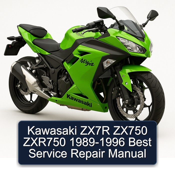 Kawasaki ZX7R ZX750 ZXR750 1989-1996 Best Manual de servicio y reparación