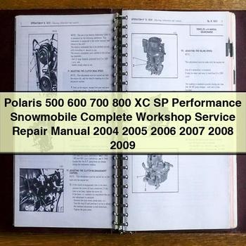 Polaris 500 600 700 800 XC SP Performance Snowmobile Complete Workshop Service Repair Manual 2004 2005 2006 2007 2008 2009 