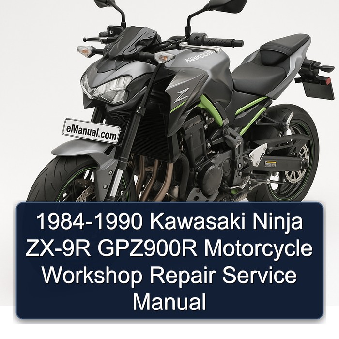 1984-1990 Kawasaki Ninja ZX-9R GPZ900R Motorcycle Workshop Repair Service Manual