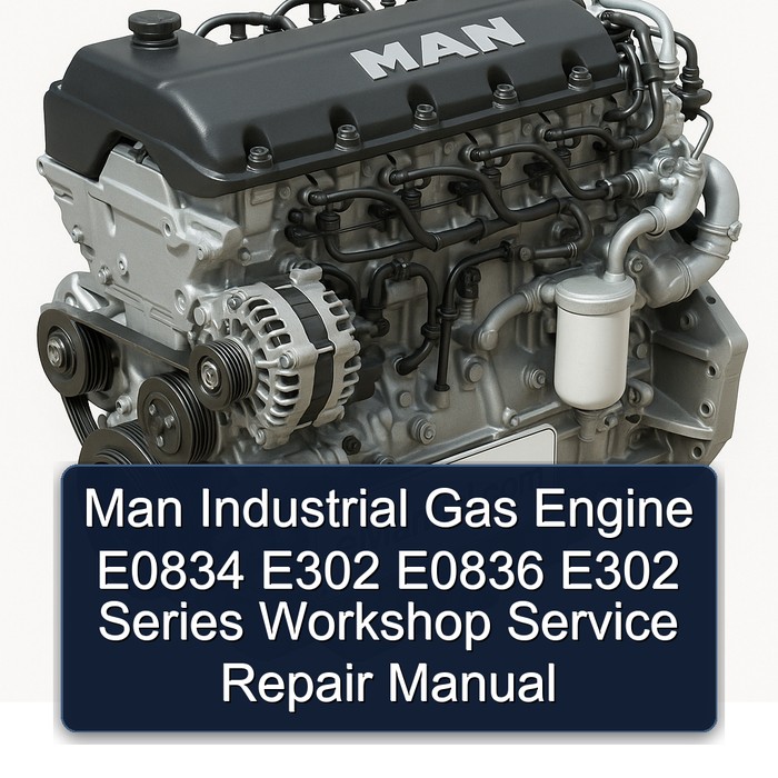 Manual de Servicio y Reparación para Motores de Gas Industriales Man E0834 E302 E0836 E302 Serie