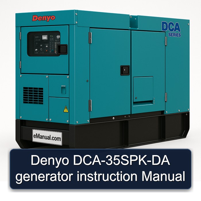 Denyo DCA-35SPK-DA generator instruction Manual