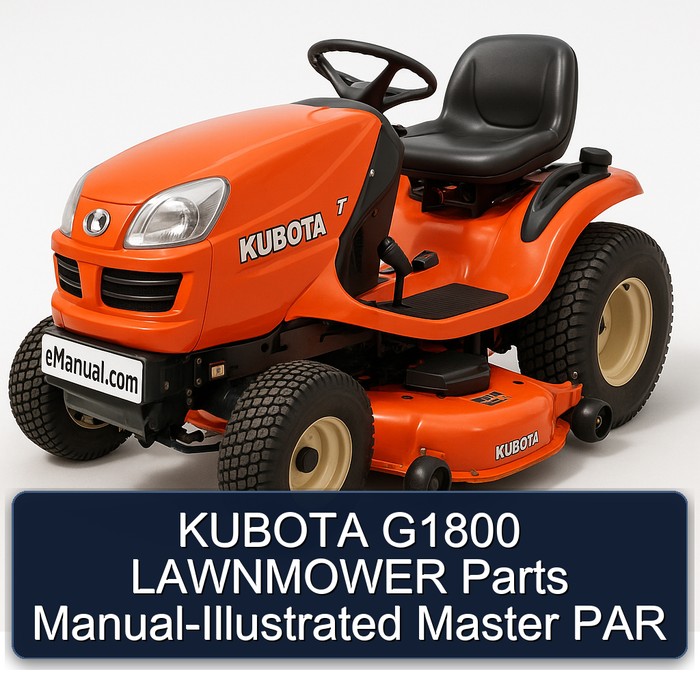 Manual de Piezas Ilustrado - KUBOTA G1800 Cortacésped