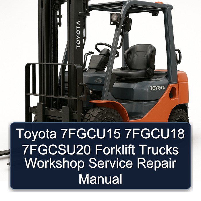 Toyota Gabelstapler 7FGCU15, 7FGCU18, 7FGCSU20 - Werkstatt- und Reparaturhandbuch