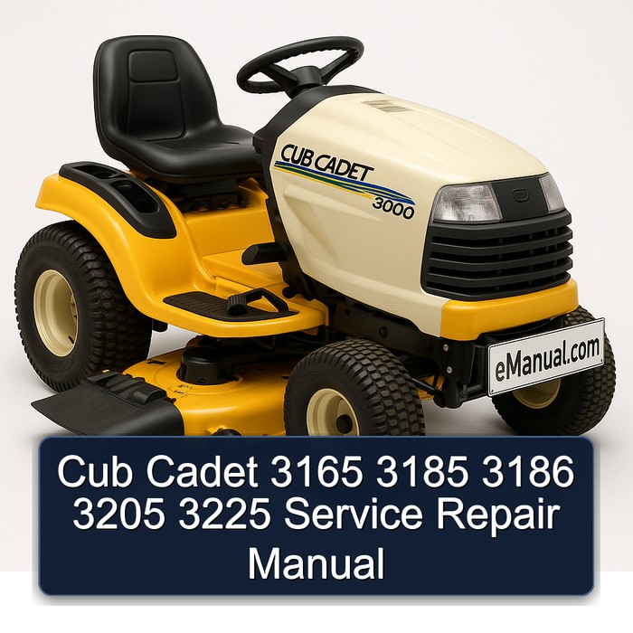 Cub Cadet 3165, 3185, 3186, 3205, 3225 Service- und Reparaturhandbuch