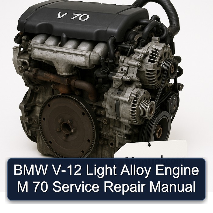 BMW V-12 Light Alloy Engine M 70 Manual de servicio y reparación