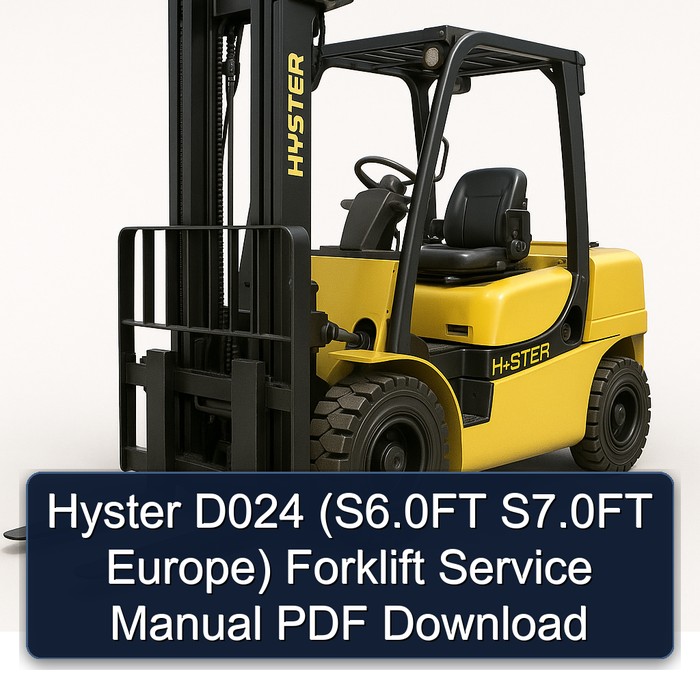 Hyster D024 (Europa) Gabelstapler Servicehandbuch PDF Download