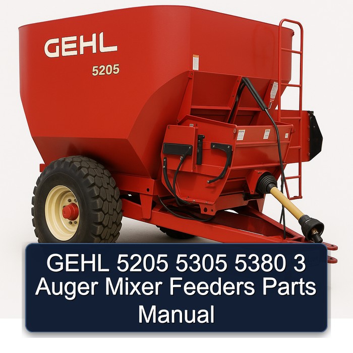 Gehl 5205 5305 5380 3 Auger Mixer Feeders Parts Catalog PDF Download