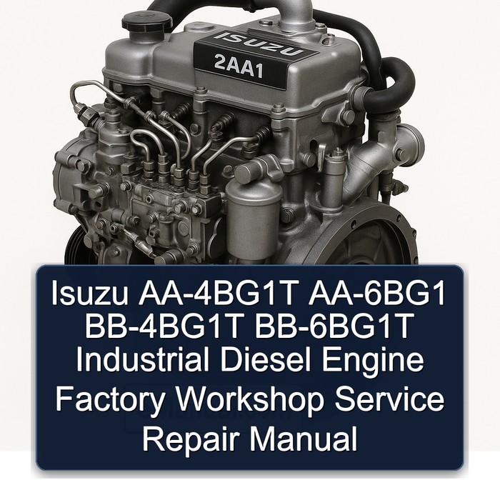 Manual de Servicio y Reparación de Motores Diésel Industriales Isuzu AA-4BG1T, AA-6BG1, BB-4BG1T, BB-6BG1T